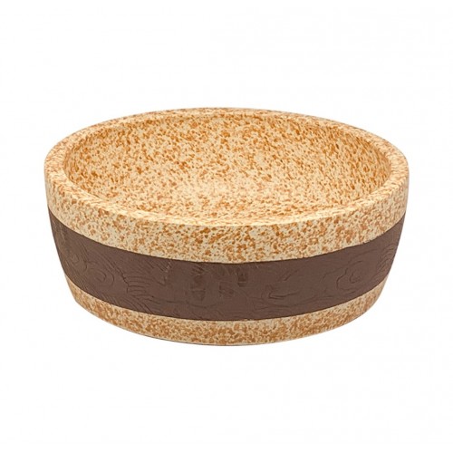 Antik Kahve Yüzüklü Seramik Lavabo