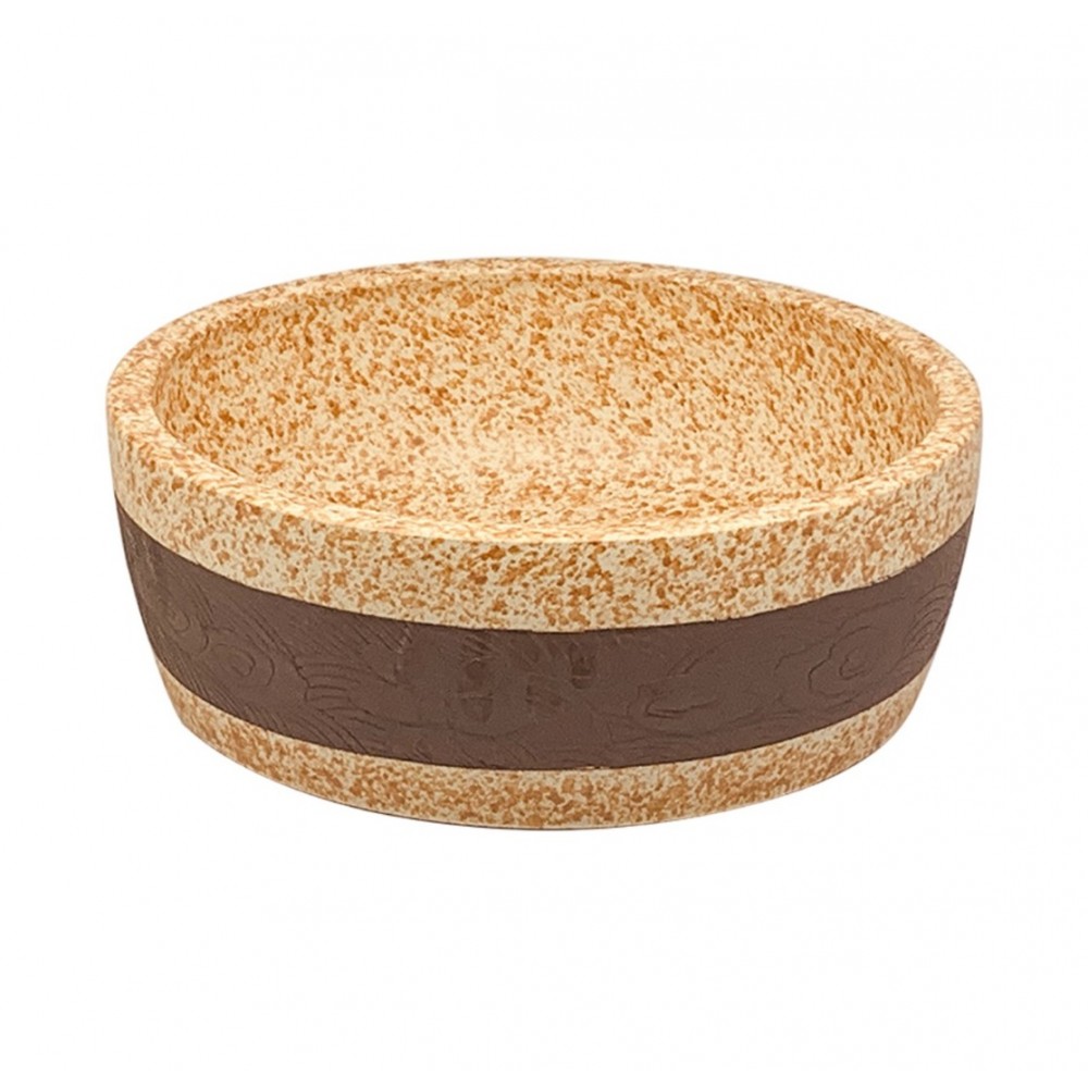 Antik Kahve Yüzüklü Seramik Lavabo