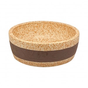 Antik Kahve Yüzüklü Seramik Lavabo