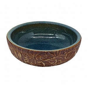 Kahverengi - Siyah Motifli Seramik Lavabo