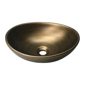 Kahverengi Çanak Seramik Elips Lavabo