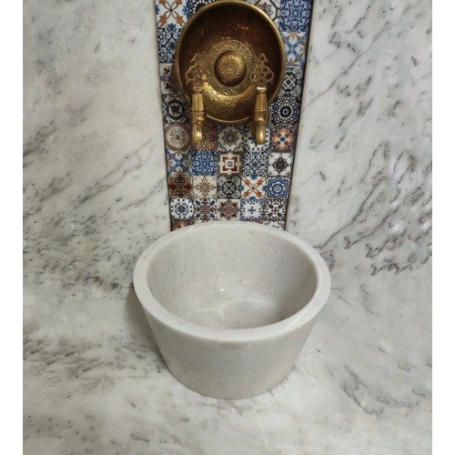 Beyaz Külah Mermer Kurna