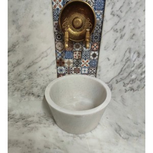 Beyaz Külah Mermer Kurna