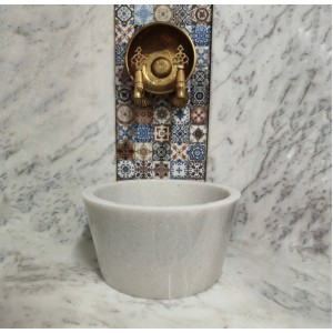 Beyaz Külah Mermer Kurna