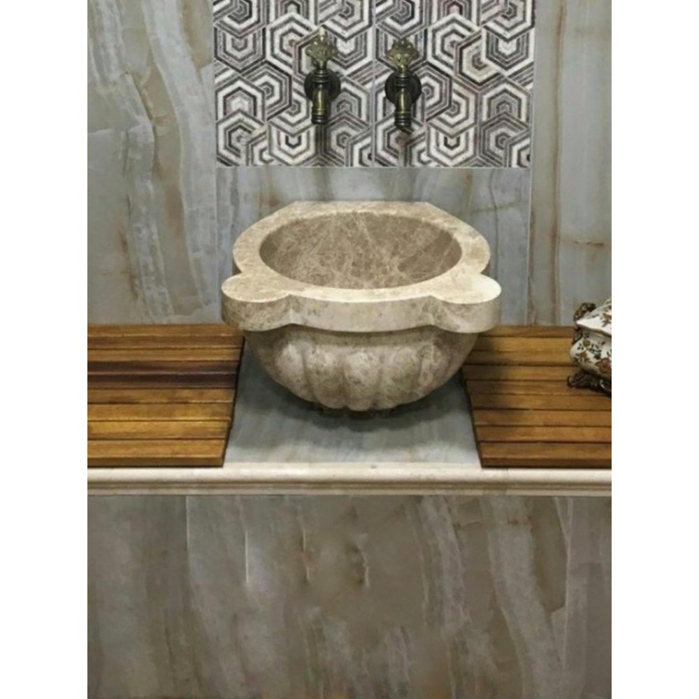 Emparador Kavun Dilimli Mermer Kurna