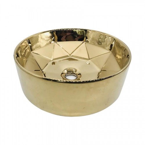 Altın Edge Hazneli Seramik Lavabo