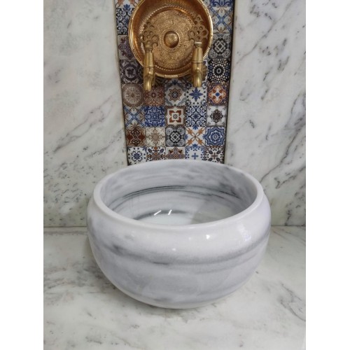 Homojen Modern Düz Mermer Kurna