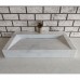 Beyaz Dikdörtgen Gizli Giderli Mermer Lavabo Beyaz Dikdörtgen Gizli Giderli Mermer Lavabo