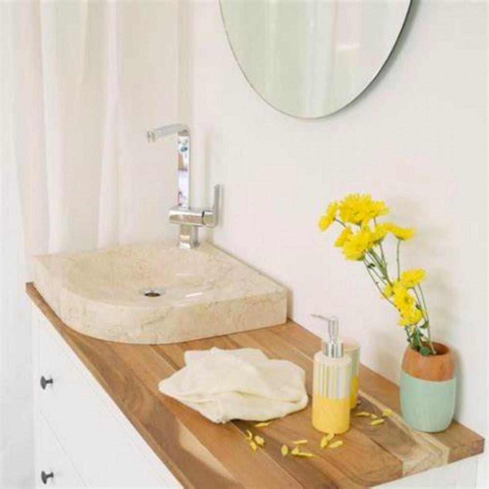 Bej Köşe Mermer Lavabo Bej Köşe Mermer Lavabo