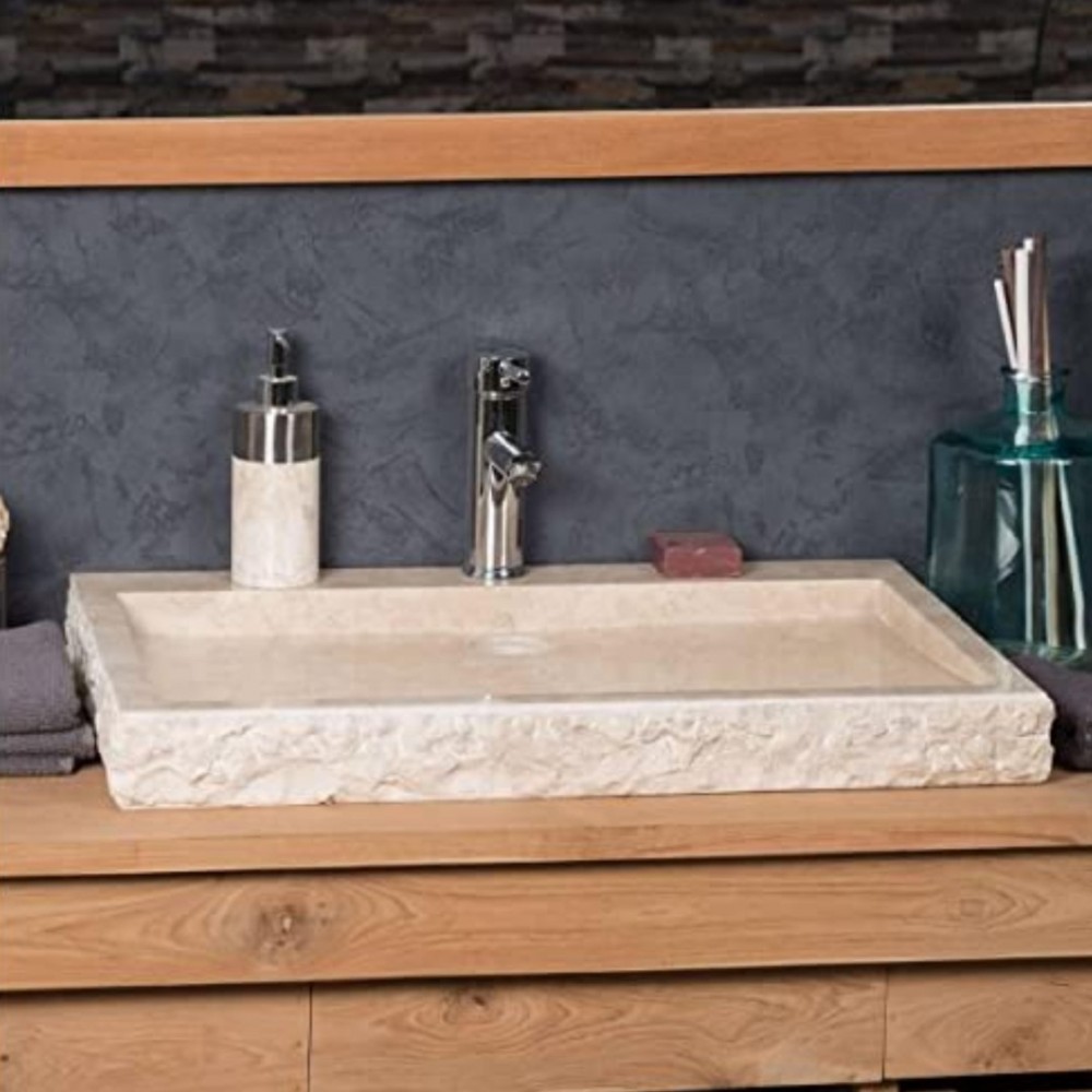 Bej Patlatma Dikdörtgen Mermer Lavabo Bej Patlatma Dikdörtgen Mermer Lavabo