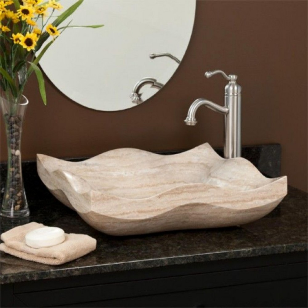 Dalgalı Mermer Lavabo Dalgalı Mermer Lavabo