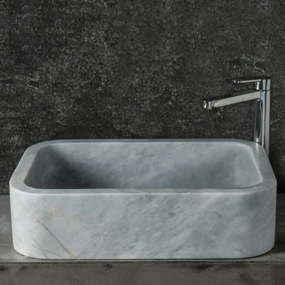 Gri Köşeli Mermer Lavabo Gri Köşeli Mermer Lavabo