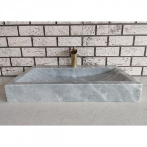 Gri Yay Köşeli Mermer Lavabo