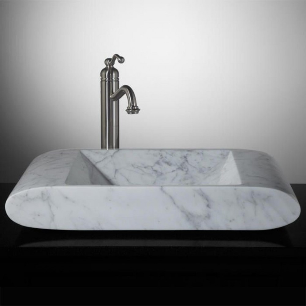 Beyaz Half Silindir Mermer Lavabo Beyaz Half Silindir Mermer Lavabo