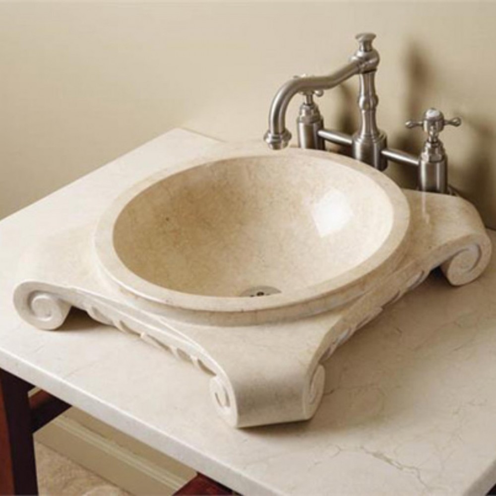 Bej Otantik Mermer Lavabo Bej Otantik Mermer Lavabo