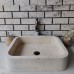 Traverten Dik Köşe Oval Mermer Lavabo Traverten Dik Köşe Oval Mermer Lavabo