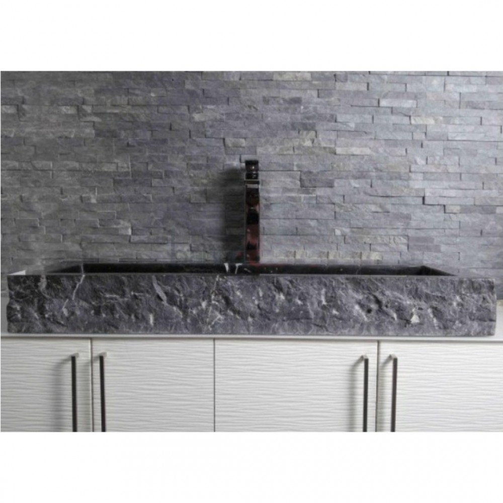 Toros Siyahı Patlatma Dikdörtgen Mermer Lavabo Toros Siyahı Patlatma Dikdörtgen Mermer Lavabo