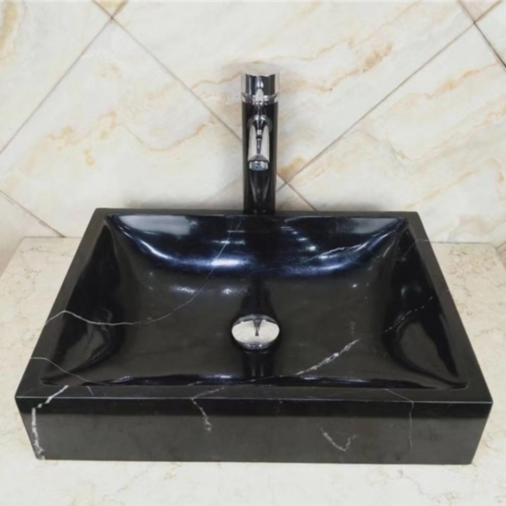 Toros Siyahı Curved Mermer Lavabo Toros Siyahı Curved Mermer Lavabo