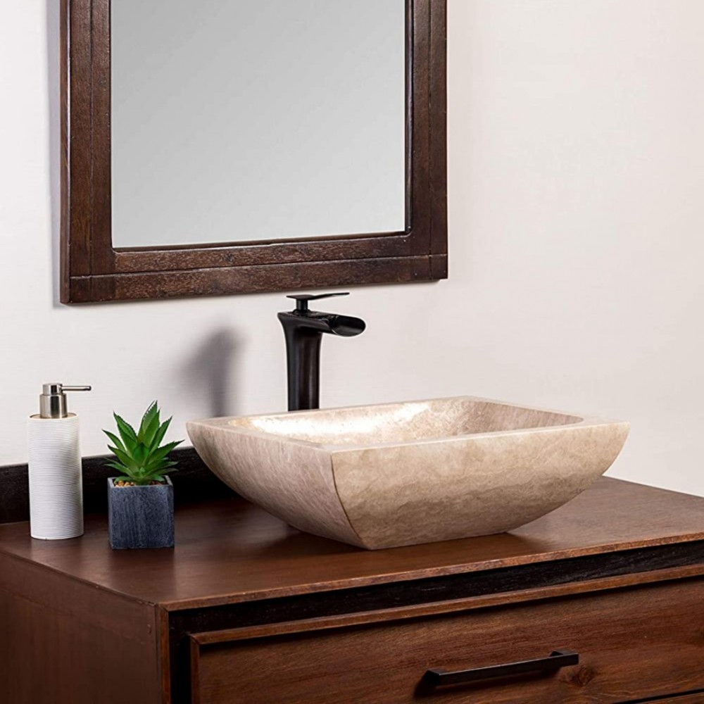 Traverten Deep Elips Mermer Lavabo Traverten Deep Elips Mermer Lavabo