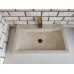 Traverten Yay Köşe Mermer Lavabo