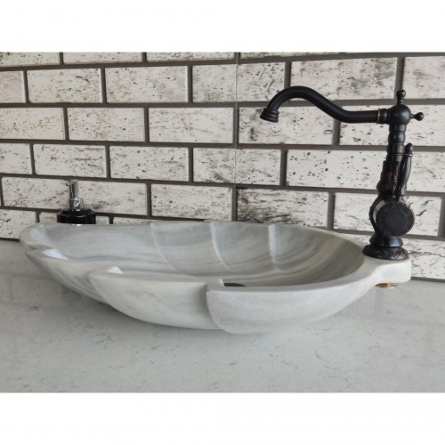 Homojen Yaprak Mermer Lavabo