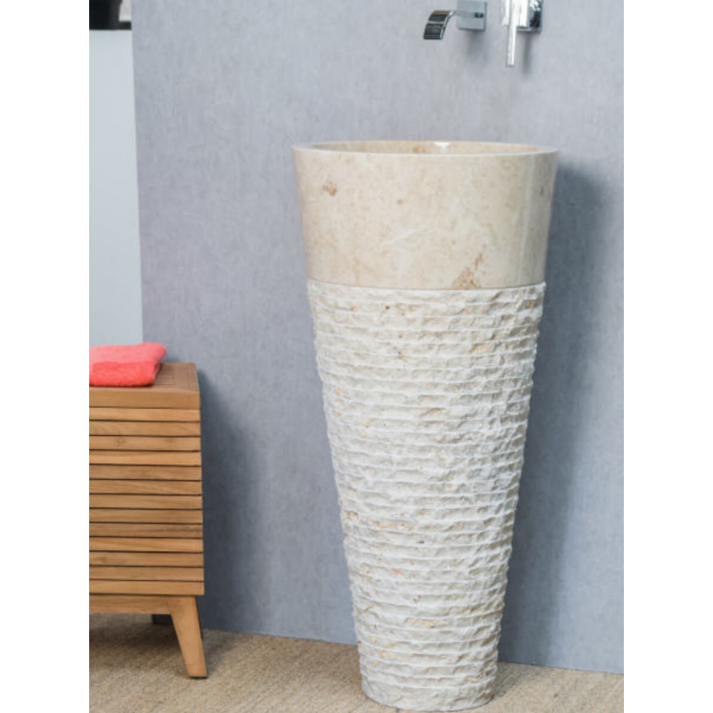 Bej Külah Dikey Lavabo