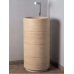 Traverten Silindir Fugalı Dikey Mermer Lavabo Traverten Silindir Fugalı Dikey Mermer Lavabo
