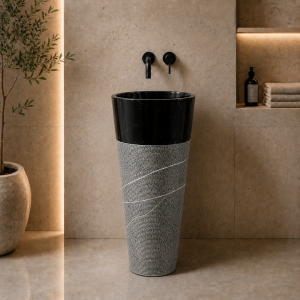 Toros Siyah Külah Dikey Lavabo