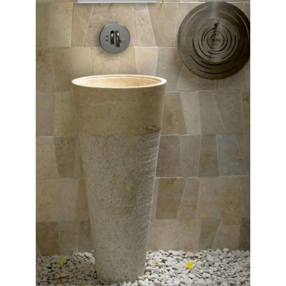 Traverten Külah Dikey Mermer Lavabo Traverten Külah Dikey Mermer Lavabo