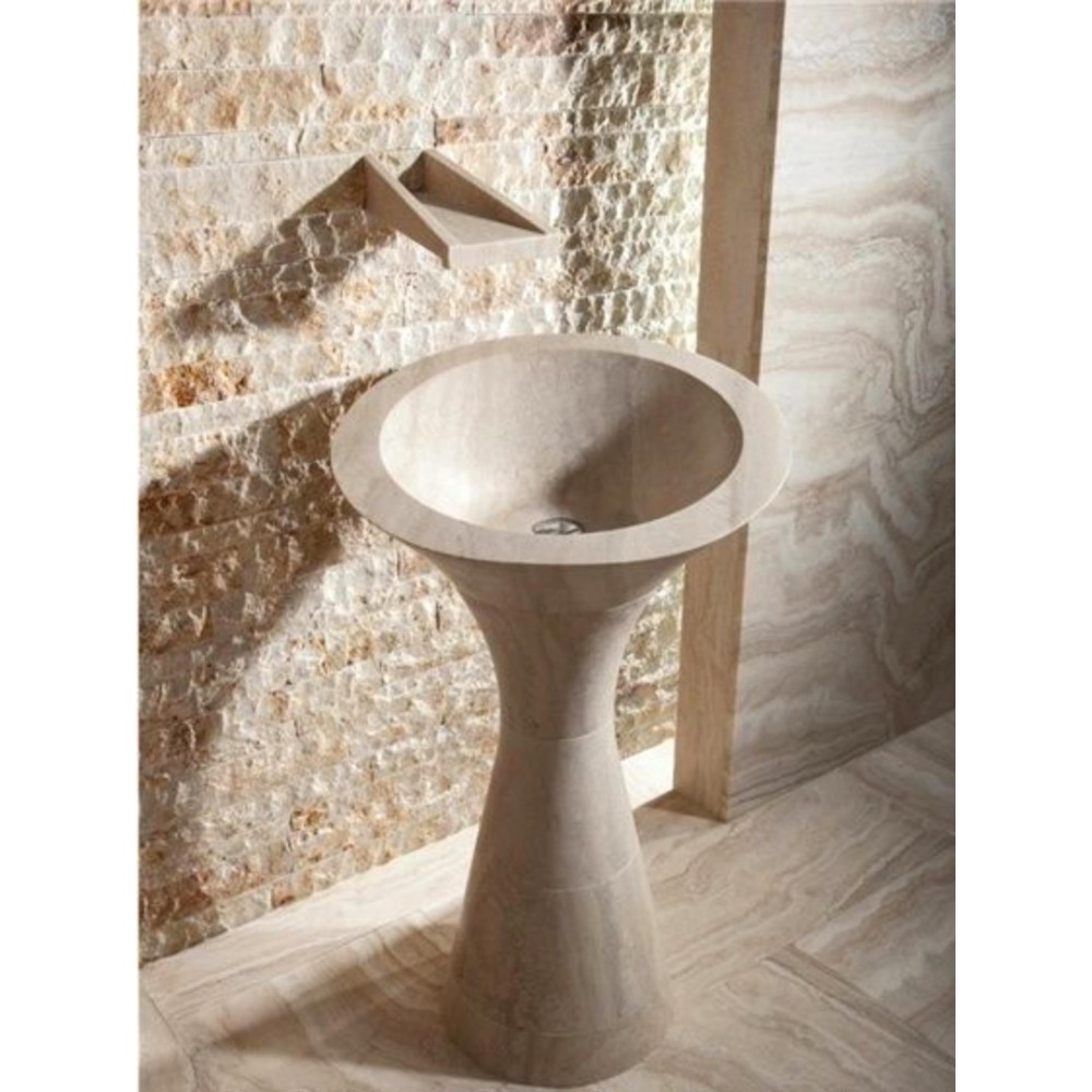 Traverten İnfinity Dikey Mermer Lavabo Traverten İnfinity Dikey Mermer Lavabo