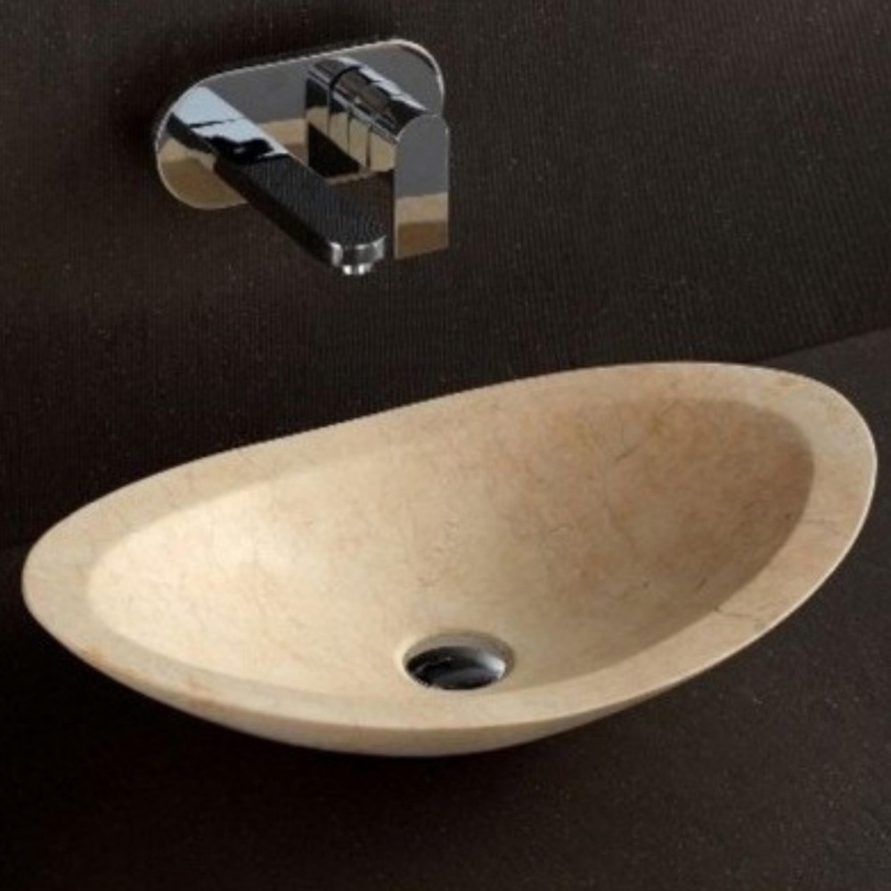 Bej Elips Mermer Lavabo