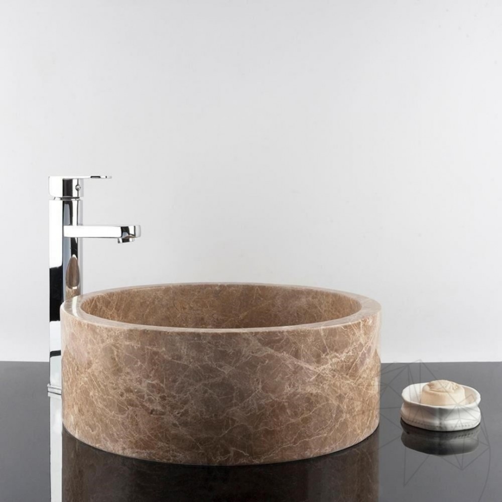 Emparador Silindir Mermer Lavabo Emparador Silindir Mermer Lavabo