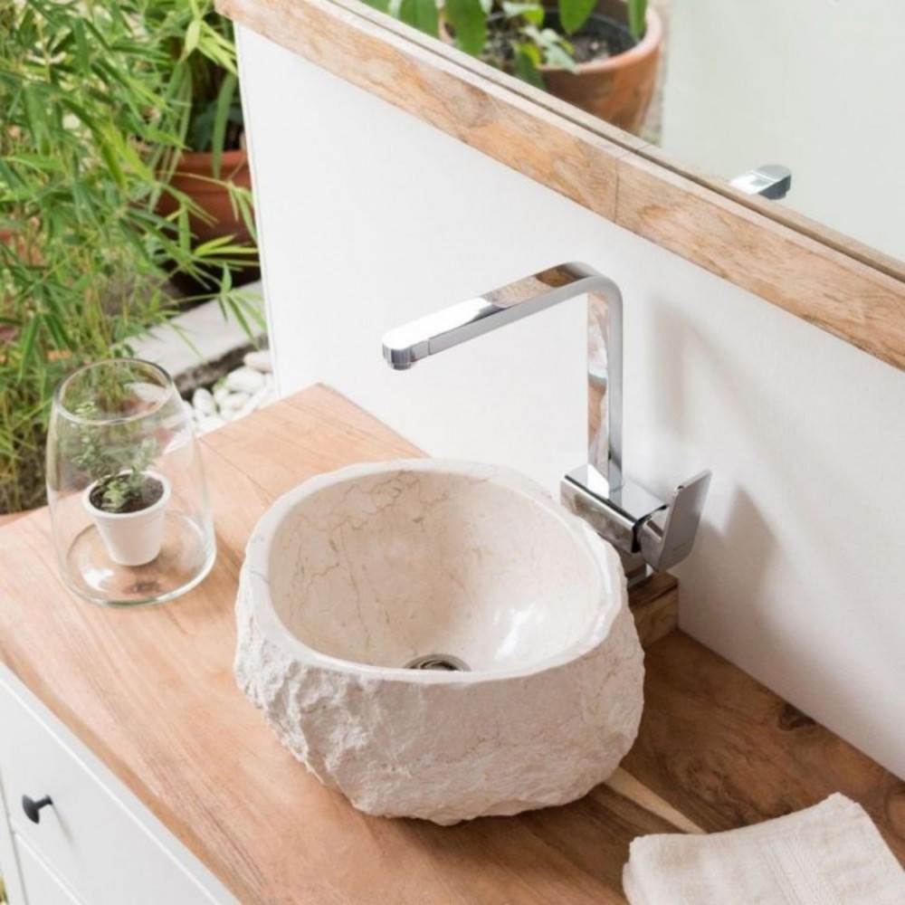 Bej Even Patlatma Mermer Lavabo Bej Even Patlatma Mermer Lavabo