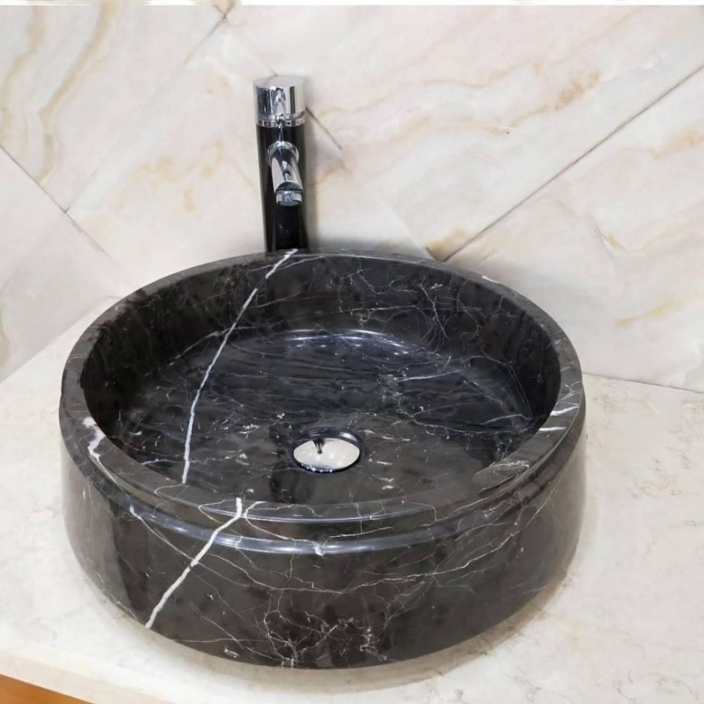 Toros Siyahı Fuga Mermer Lavabo Toros Siyahı Fuga Mermer Lavabo