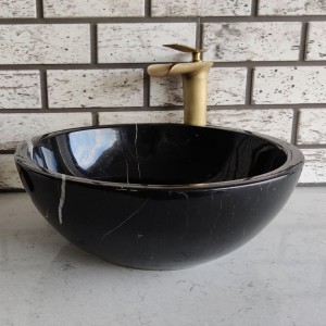 Toros Siyah Çanak Mermer Lavabo