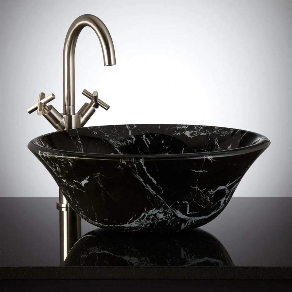 Toros Siyahı Oval Mermer Lavabo Toros Siyahı Oval Mermer Lavabo