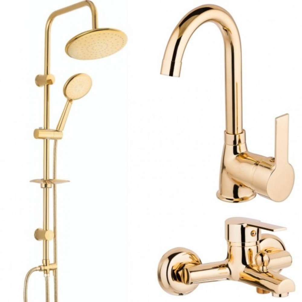 Altın Raund Banyo Seti Altın Raund Banyo Seti