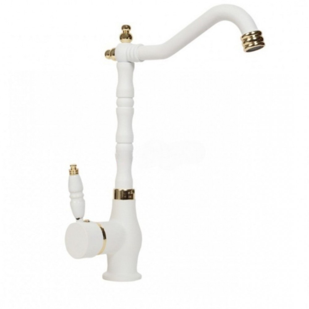 Beyaz - Gold Rustik Eviye Bataryası Beyaz - Gold Rustik Eviye Bataryası