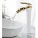 Beyaz x Gold Mix Şelale Çanak Lavabo Bataryası