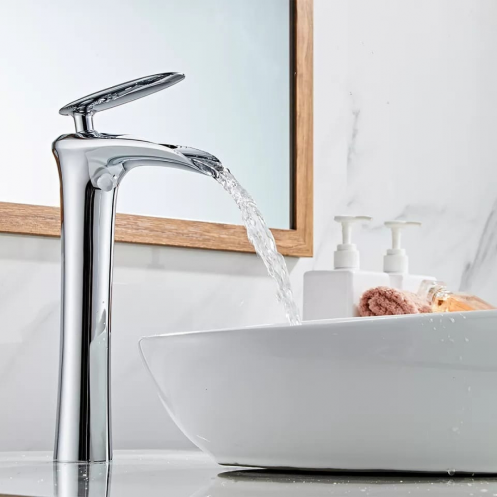 Krom Şelale Çanak Lavabo Bataryası Krom Şelale Çanak Lavabo Bataryası