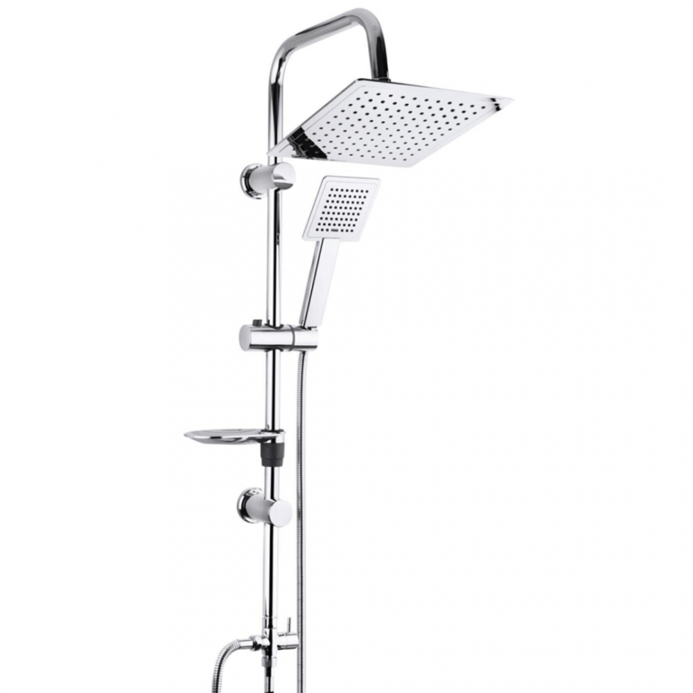 Krom Kare Duş Seti Krom Kare Duş Seti