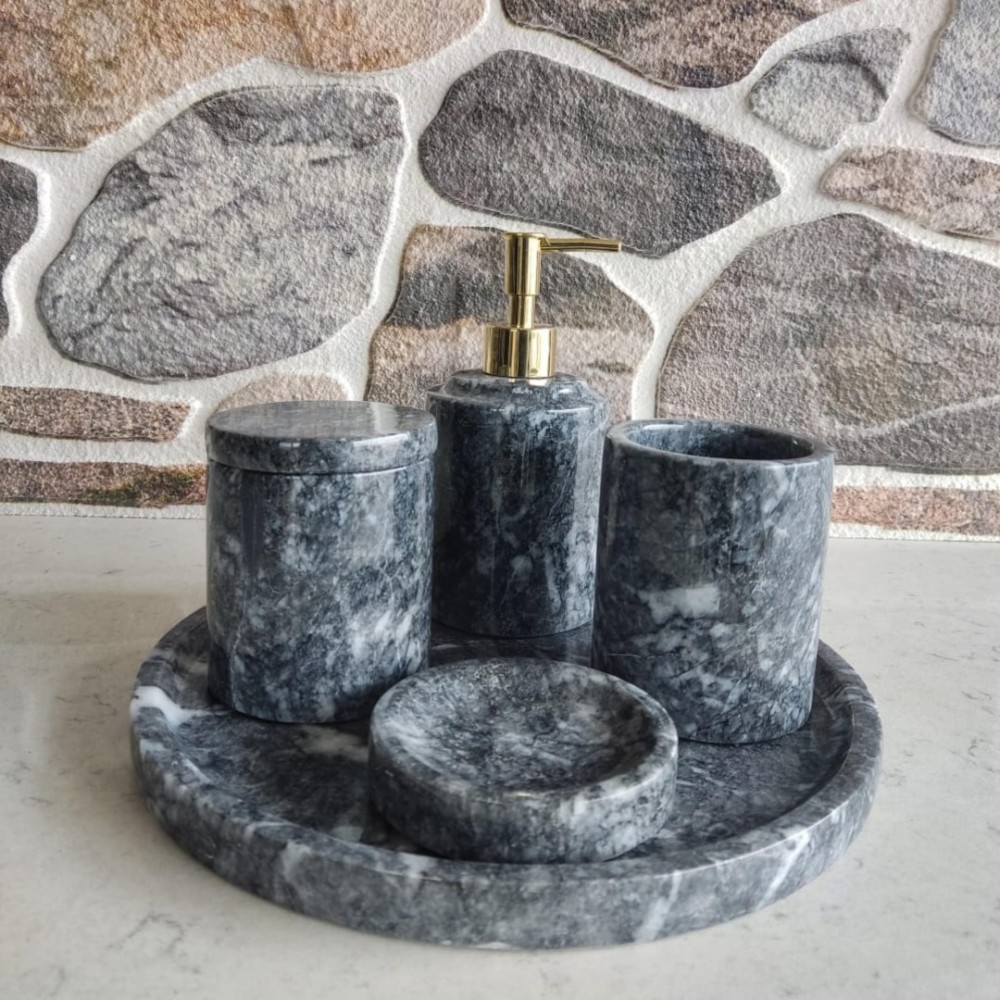 Karaca 5'li Mermer Banyo Seti Karaca 5'li Mermer Banyo Seti