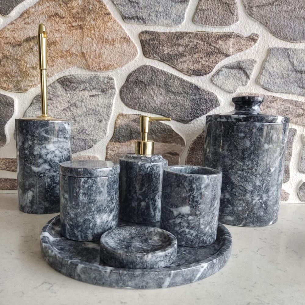 Karaca 7'li Mermer Banyo Seti Karaca 7'li Mermer Banyo Seti