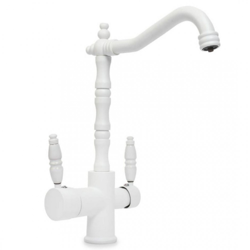 Beyaz Rustik Arıtmalı Eviye Bataryası Beyaz Rustik Arıtmalı Eviye Bataryası