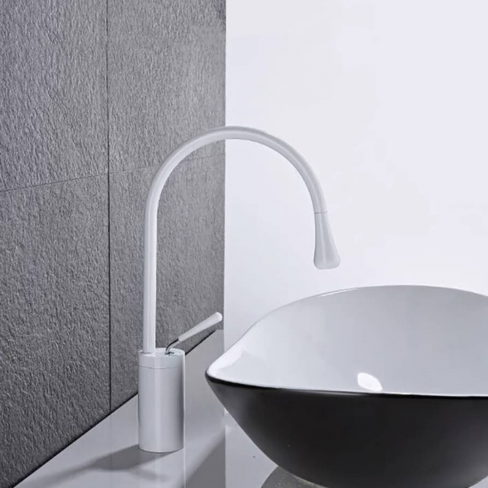 Beyaz Minimal Mid Lavabo Bataryası Beyaz Minimal Mid Lavabo Bataryası