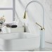 Beyaz - Gold Minimal Max Çanak Lavabo Bataryası