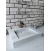 Beyaz Gizli Giderli Köşe Mermer Lavabo Beyaz Gizli Giderli Köşe Mermer Lavabo