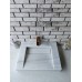 Beyaz Gizli Giderli Köşe Mermer Lavabo