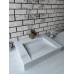 Beyaz Gizli Giderli Köşe Mermer Lavabo