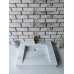 Beyaz Gizli Giderli Köşe Mermer Lavabo Beyaz Gizli Giderli Köşe Mermer Lavabo